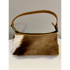 Genuine Springbok skin genuine leather clutch handbag front