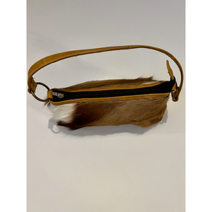 Genuine Springbok skin genuine leather clutch handbag top