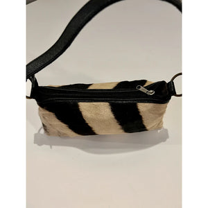 Genuine Zebra skin genuine leather clutch handbag top